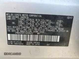 2007 Toyota RAV4 with VIN JTMZD33V576039632, listed as a Copart auction lot 51541925 with 127,765 mi miles and Salvage Title. Bid and sale history available at carsss.com. Image 14.