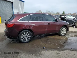2016 Acura MDX w/Tech with VIN 5FRYD4H40GB044046, listed as a Copart auction lot 54181475 with 167,682 mi miles and Salvage Title. Bid and sale history available at carsss.com. Image 3.