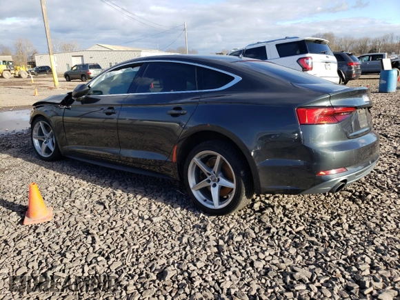 2018 Audi A5 Sportback Premium Plus with VIN WAUENCF57JA010254, listed as a Copart auction lot 82501803 with 60,155 mi miles. Bid and sale history available at carsss.com. Image 2.