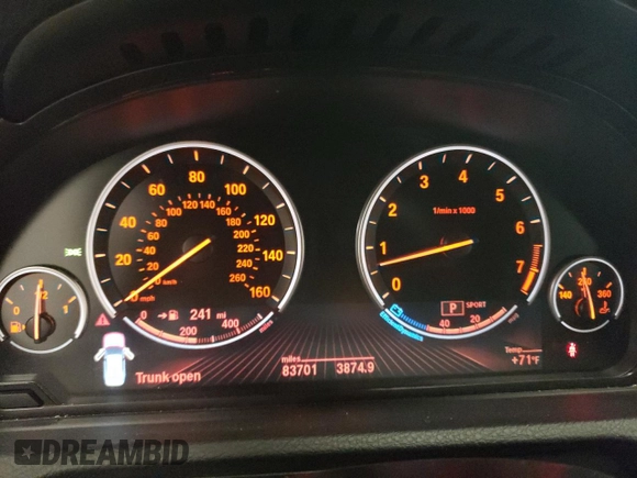 2017 BMW 5 Series 535i xDrive with VIN WBA5M4C50HD186987, listed as a Copart auction lot 60705425 with 83,701 mi miles and Clean title. Bid and sale history available at DreamBid. Image 9.