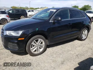 2016 Audi Q3 Premium Plus with VIN WA1EFCFS1GR010082, listed as a Copart auction lot 52575565 with 112,666 mi miles and Salvage Title. Bid and sale history available at carsss.com. Image 1.