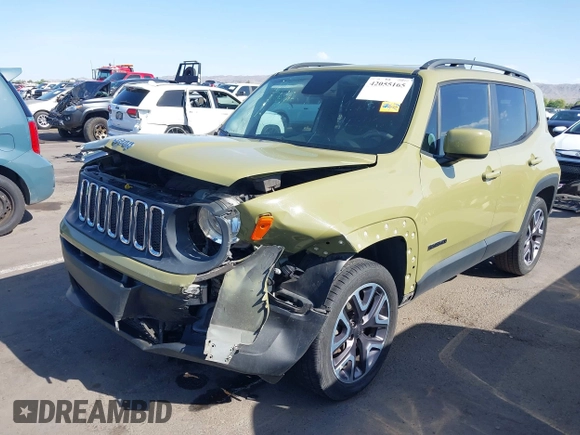 2015 Jeep Renegade Latitude with VIN ZACCJBBT7FPB35993, listed as a IAAI auction lot 42055165 with 65,413 mi miles. Bid and sale history available at carsss.com. Image 6.