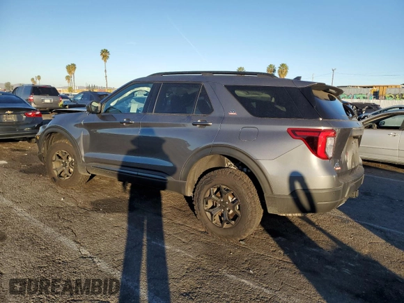 2023 Ford Explorer Timberline with VIN 1FMSK8JH5PGB61379, listed as a Copart auction lot 87318674 with 8,943 mi miles and Salvage Title. Bid and sale history available at carsss.com. Image 2.