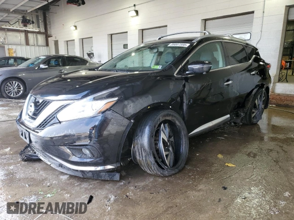 2016 Nissan Murano S z VIN 5N1AZ2MH1GN108755, wystawiony jako Copart lot #89007595 z przebiegiem 156 243 mil mil oraz Szkoda całkowita • Salvage title. Historia ofert i sprzedaży dostępna na DreamBid. Obrazek 1.
