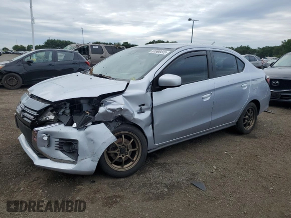 2021 Mitsubishi Mirage ES with VIN ML32FUFJ6MHF00658, listed as a Copart auction lot 61990415 with 58,412 mi miles and Salvage title. Bid and sale history available at DreamBid. Image 1.