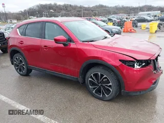 2023 Mazda CX-5 S Premium with VIN JM3KFBDM1P0258786, listed as a IAAI auction lot 41416947 with 28,157 mi miles and . Bid and sale history available at DreamBid. Image 1.