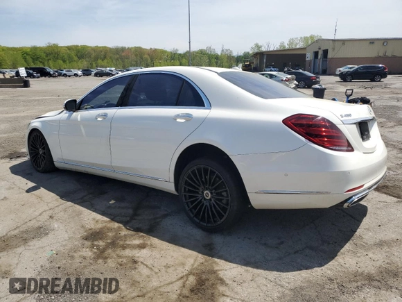 2019 Mercedes-Benz S 450 with VIN WDDUG6EB6KA461541, listed as a Copart auction lot 55125255 with 64,082 mi miles and Salvage title. Bid and sale history available at DreamBid. Image 2.