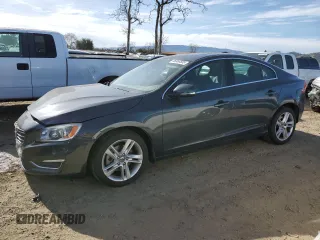 2015 Volvo S60 T5 Drive-E Premier with VIN YV126MFB1F2302864, listed as a Copart auction lot 46366585 with 60,447 mi miles and Salvage Title. Bid and sale history available at carsss.com. Image 1.