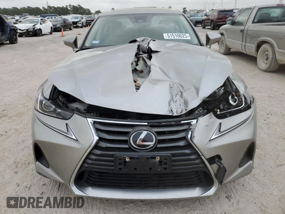 2017 Lexus IS with VIN JTHCM1D29H5020425, listed as a Copart auction lot 51510025 with 49,962 mi miles and Salvage Title. Bid and sale history available at carsss.com. Image 5.