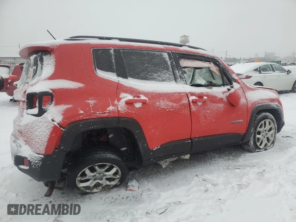 2017 Jeep Renegade Latitude with VIN ZACCJABB8HPE96427, listed as a Copart auction lot 45011935 with 131,204 mi miles and Salvage Title. Bid and sale history available at carsss.com. Image 3.