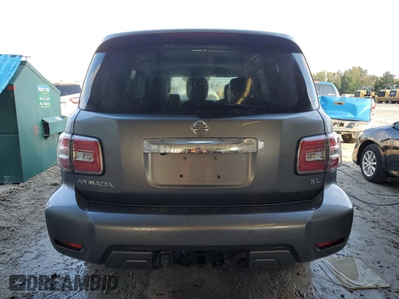 2019 Nissan Armada SV with VIN JN8AY2NC1K9584231, listed as a Copart auction lot 80300374 with 91,669 mi miles and Salvage Title. Bid and sale history available at carsss.com. Image 6.