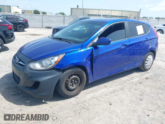 2013 Hyundai Accent GS with VIN KMHCT5AEXDU128879, listed as a IAAI auction lot 42463478 with 213,810 mi miles and . Bid and sale history available at DreamBid. Image 2.