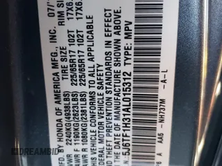 2010 Honda Accord Crosstour EX with VIN 5J6TF1H31AL015312, listed as a Copart auction lot 67395644 with 164,336 mi miles and Salvage Title. Bid and sale history available at carsss.com. Image 12.