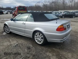 2002 BMW 3 Series 330Ci with VIN WBABS534X2JU90407, listed as a Copart auction lot 48411835 with 124,157 mi miles and Salvage Title. Bid and sale history available at DreamBid. Image 2.
