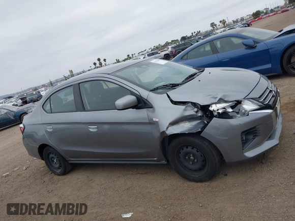 2022 Mitsubishi Mirage ES with VIN ML32FUFJXNHF07193, listed as a IAAI auction lot 42173895 with 23,863 mi miles and . Bid and sale history available at DreamBid. Image 13.
