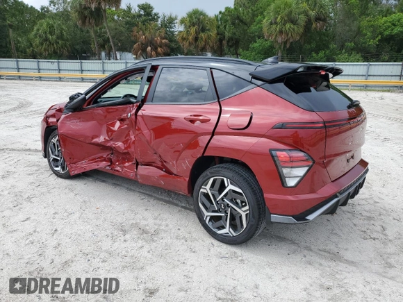 2024 Hyundai Kona N Line with VIN KM8HA3A36RU041051, listed as a Copart auction lot 59890474 with 2,910 mi miles and Salvage Title. Bid and sale history available at carsss.com. Image 2.
