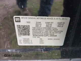 2023 Chevrolet Equinox LS with VIN 3GNAXHEG2PL100559, listed as a IAAI auction lot 41938809 with 116,022 mi miles and . Bid and sale history available at DreamBid. Image 9.