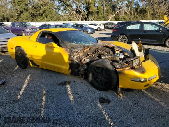2002 Chevrolet Corvette Z06 with VIN 1G1YY12S525108001, listed as a Copart auction lot 88237615 with 0 mi miles and Salvage Title. Bid and sale history available at carsss.com. Image 4.