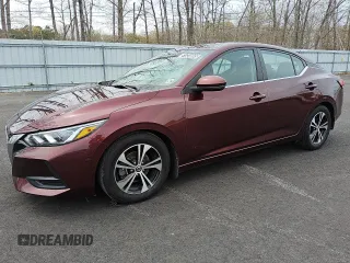 2020 Nissan Sentra SV with VIN 3N1AB8CV8LY225641, listed as a Copart auction lot 51834665 with 61,287 mi miles and Clean Title. Bid and sale history available at carsss.com. Image 1.