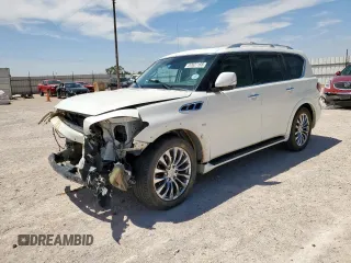 2015 Infiniti QX80 с VIN JN8AZ2NE9F9080739, выставлен на аукционе Copart как лот 57627165 с пробегом 155 836 миль миль и Списание • Salvage title. История ставок и продаж доступна на DreamBid. Изображение 1.