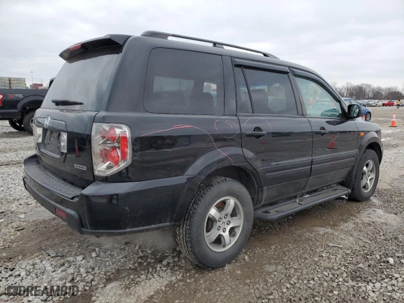 2008 Honda Pilot SE with VIN 5FNYF18338B037076, listed as a Copart auction lot 46166395 with 217,725 mi miles and Salvage Title. Bid and sale history available at carsss.com. Image 3.