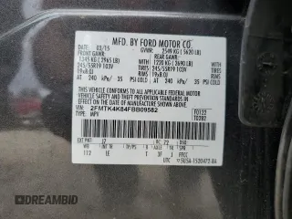 2015 Ford Edge Titanium z VIN 2FMTK4K84FBB09582, wystawiony jako Copart lot #55801915 z przebiegiem 72 533 mil mil oraz Szkoda całkowita • Salvage title. Historia ofert i sprzedaży dostępna na DreamBid. Obrazek 13.