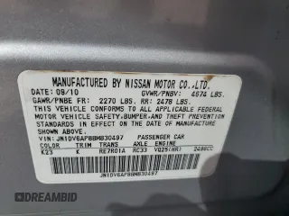 2011 Infiniti G25 Journey with VIN JN1DV6AP8BM830497, listed as a Copart auction lot 75262224 with 185,596 mi miles and Salvage Title. Bid and sale history available at carsss.com. Image 13.