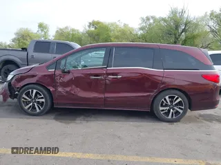 2018 Honda Odyssey Elite with VIN 5FNRL6H94JB067479, listed as a IAAI auction lot 42100911 with 160,174 mi miles and . Bid and sale history available at DreamBid. Image 14.