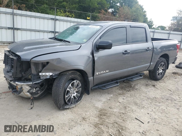 2022 Nissan Titan S with VIN 1N6AA1EC9NN106299, listed as a Copart auction lot 58061355 with 49,910 mi miles and Salvage title. Bid and sale history available at DreamBid. Image 1.