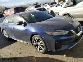 2021 Nissan Maxima SV with VIN 1N4AA6CVXMC503914, listed as a Copart auction lot 47483425 with 74,651 mi miles and Salvage Title. Bid and sale history available at carsss.com. Image 4.