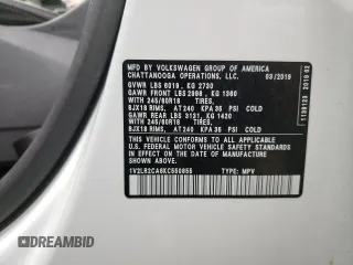 2019 Volkswagen Atlas SE with VIN 1V2LR2CA6KC550855, listed as a Copart auction lot 50938805 with 87,212 mi miles and Salvage title. Bid and sale history available at DreamBid. Image 16.