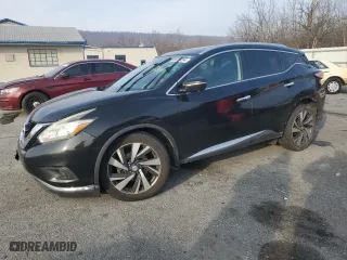 2015 Nissan Murano Platinum with VIN 5N1AZ2MH9FN202168, listed as a Copart auction lot 86910394 with 183,821 mi miles and Salvage Title. Bid and sale history available at carsss.com. Image 1.