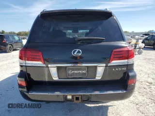 2015 Lexus LX 570 with VIN JTJHY7AX7F4165803, listed as a Copart auction lot 42799625 with 157,666 mi miles and Salvage Title. Bid and sale history available at DreamBid. Image 6.