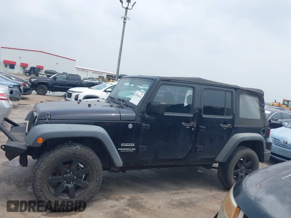 2014 Jeep Wrangler Unlimited Sport with VIN 1C4BJWDG0EL290441, listed as a IAAI auction lot 42204434 with 138,367 mi miles and . Bid and sale history available at DreamBid. Image 14.