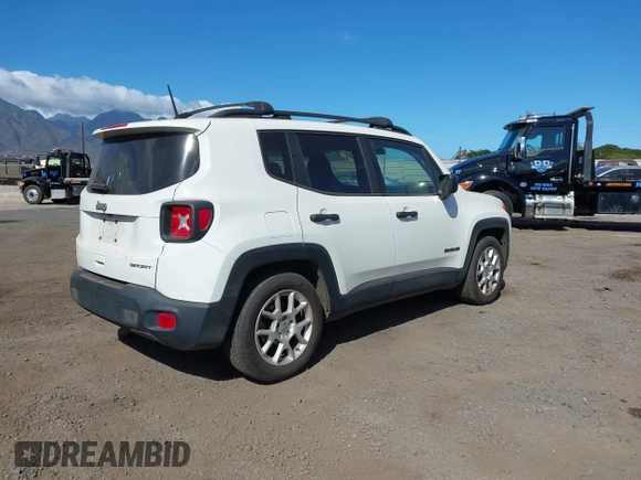 2020 Jeep Renegade Sport with VIN ZACNJAAB7LPL12899, listed as a IAAI auction lot 41227832 with 46,698 mi miles and . Bid and sale history available at carsss.com. Image 4.