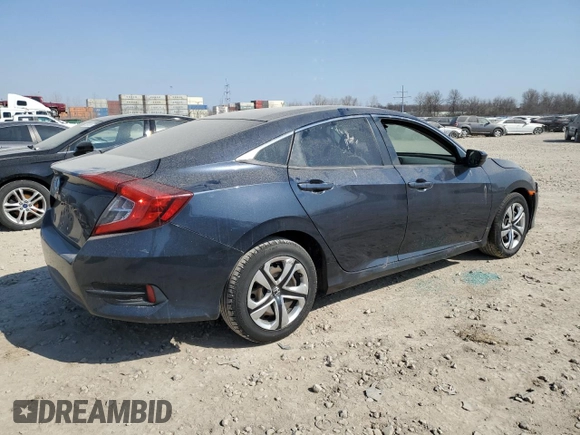 2017 Honda Civic Sedan LX with VIN 19XFC2F59HE000663, listed as a Copart auction lot 48856145 with 0 mi miles and Salvage Title. Bid and sale history available at carsss.com. Image 3.