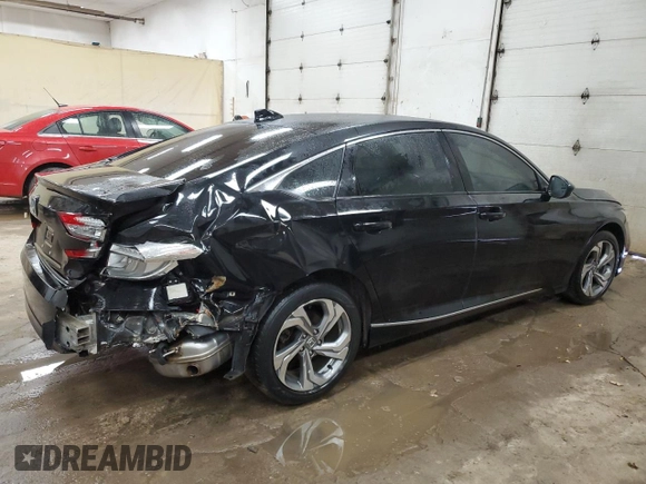 2018 Honda Accord EX with VIN 1HGCV1F47JA059753, listed as a Copart auction lot 42941505 with 77,516 mi miles and Clean Title. Bid and sale history available at DreamBid. Image 3.