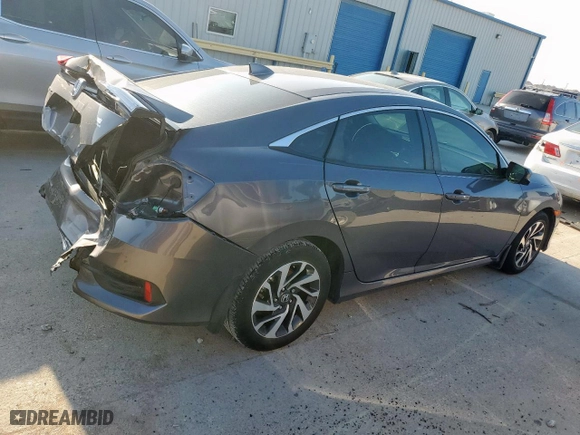 2017 Honda Civic Sedan EX with VIN 19XFC2F71HE071440, listed as a Copart auction lot 53755715 with 50,623 mi miles and Salvage Title. Bid and sale history available at carsss.com. Image 3.