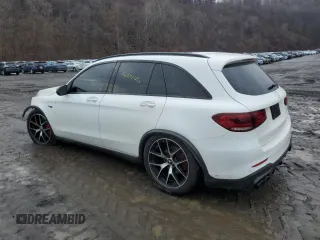 2021 Mercedes-Benz GLC with VIN W1N0G6EB8MF919412, listed as a Copart auction lot 46492315 with 47,180 mi miles and Salvage Title. Bid and sale history available at carsss.com. Image 2.
