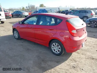 2014 Hyundai Accent GS with VIN KMHCT5AE7EU197806, listed as a IAAI auction lot 41458645 with 117,881 mi miles. Bid and sale history available at carsss.com. Image 3.