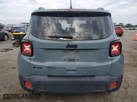 2018 Jeep Renegade Latitude с VIN ZACCJBBB2JPG99048, выставлен на аукционе Copart как лот 65130765 с пробегом 63 267 миль миль и Списание • Salvage title. История ставок и продаж доступна на DreamBid. Изображение 6.