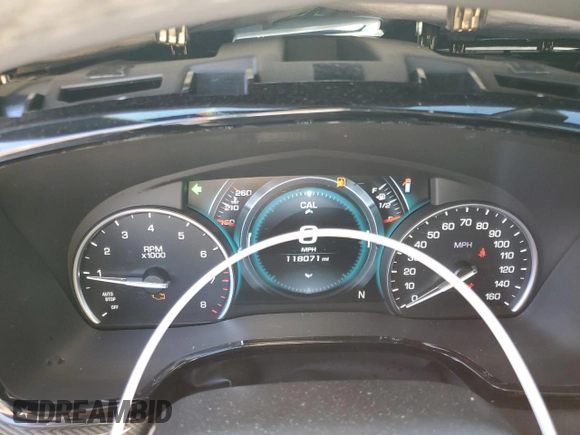 2017 Cadillac XT5 Platinum AWD with VIN 1GYKNFRS2HZ128548, listed as a Copart auction lot 46418065 with 118,071 mi miles and Salvage Title. Bid and sale history available at DreamBid. Image 9.