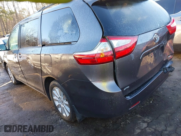 2015 Toyota Sienna Ltd with VIN 5TDDK3DC2FS105016, listed as a IAAI auction lot 41288447 with 94,585 mi miles. Bid and sale history available at carsss.com. Image 3.
