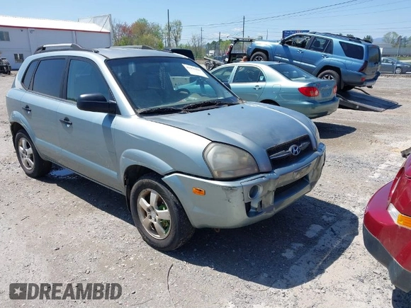 2007 Hyundai Tucson GLS with VIN KM8JM12B27U648659, listed as a IAAI auction lot 41975422 with 248,625 mi miles. Bid and sale history available at carsss.com. Image 1.