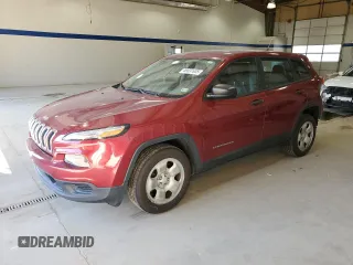 2016 Jeep Cherokee Sport with VIN 1C4PJLAB0GW216953, listed as a Copart auction lot 49031635 with 110,840 mi miles and Clean Title. Bid and sale history available at carsss.com. Image 1.