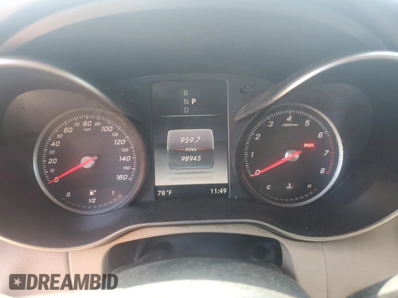 2018 Mercedes-Benz C 300 with VIN WDDWJ4JB8JF758851, listed as a Copart auction lot 55482035 with 98,945 mi miles and Clean title. Bid and sale history available at DreamBid. Image 9.