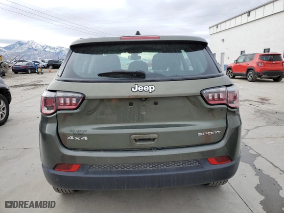 2018 Jeep Compass Sport with VIN 3C4NJDABXJT262512, listed as a Copart auction lot 49705275 with 103,430 mi miles and Salvage Title. Bid and sale history available at carsss.com. Image 6.