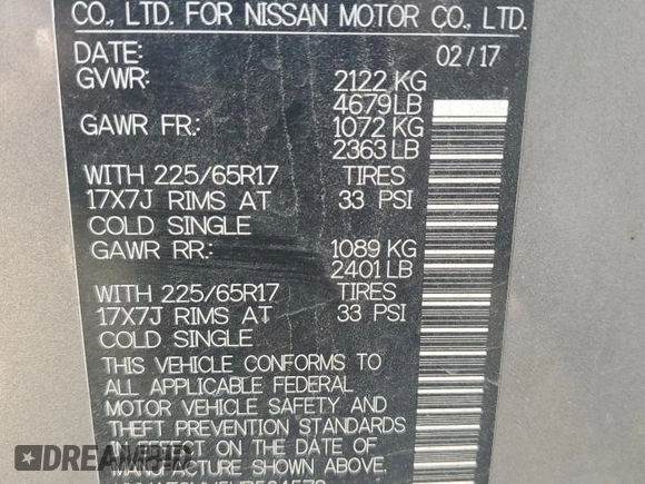 2017 Nissan Rogue SV z VIN KNMAT2MV5HP564579, wystawiony jako Copart lot #56025665 z przebiegiem 171 761 mil mil oraz Szkoda całkowita • Salvage title. Historia ofert i sprzedaży dostępna na DreamBid. Obrazek 12.