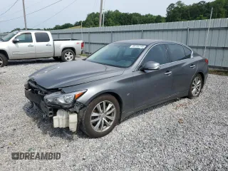 2015 Infiniti Q50 z VIN JN1BV7AR4FM393747, wystawiony jako Copart lot #59735735 z przebiegiem 234 354 mil mil oraz Szkoda całkowita • Salvage title. Historia ofert i sprzedaży dostępna na DreamBid. Obrazek 1.