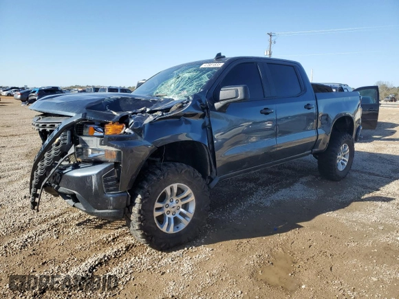 2020 Chevrolet Silverado 1500 Custom with VIN 3GCPWBEF1LG309594, listed as a Copart auction lot 47881835 with 124,433 mi miles and Salvage Title. Bid and sale history available at carsss.com. Image 1.